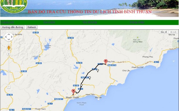 Hình 4 7 Giao diện trang Tìm đường đi theo tiếng Việt 4 2 Giao diện trang Web 3