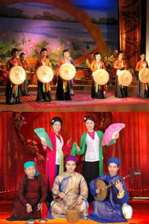 Hình ảnh về chèo Việt Nam Hình ảnh nhà hát chèo tham gia biểu diễn tại lễ 1