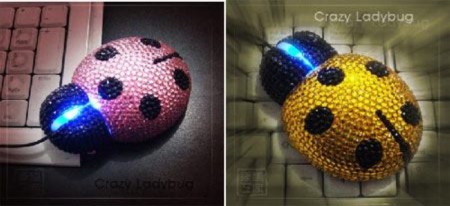 Chuột hình cánh cam cho nữ giới Crystal Computer Chuột hình con rùa hình máy bay cho 20