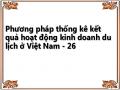 Phương pháp thống kê kết quả hoạt động kinh doanh du lịch ở Việt Nam - 26