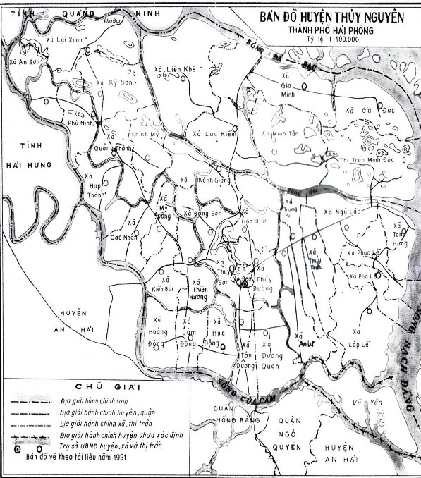 Hình 1 Bản đồ tự nhiên huyện Thủy Nguyên Hình 2 Cổng Đình Đông Môn Hình 3 1