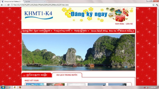 2 Giao diên Giới thiệu danh mục Tour 3 Giao diện Giới thiệu Tour du lich 4 Giao 2