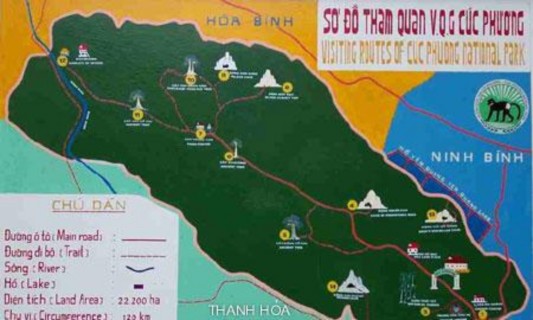 Hình 2 Bản đồ các tuyến tham quan du lịch VQG Cúc Phương Hình 3 Cổng vườn 2