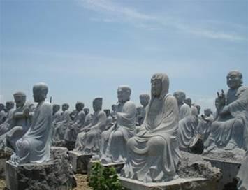 Các vị La Hán Quả chuông đồng 36 tấn Chùa trong quần thể chùa Bái Đính 3