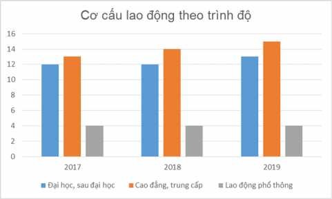 Biểu đồ 2 3 Cơ cấu lao động theo trình độ Theo chỉ tiêu trình độ nghiệp 12