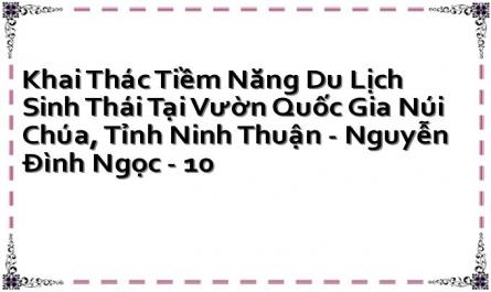 Khai Thác Tiềm Năng Du Lịch Sinh Thái Tại Vườn Quốc Gia Núi Chúa, Tỉnh Ninh Thuận - Nguyễn Đình Ngọc - 10