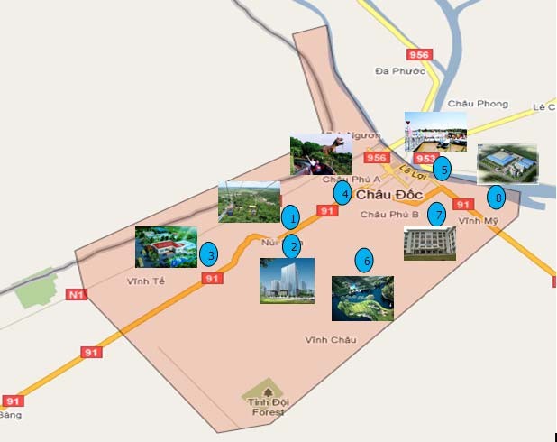 Hình 2 8 Các dự án quan trọng tại địa phương Nguồn UBND Thị xã Châu Đốc 5