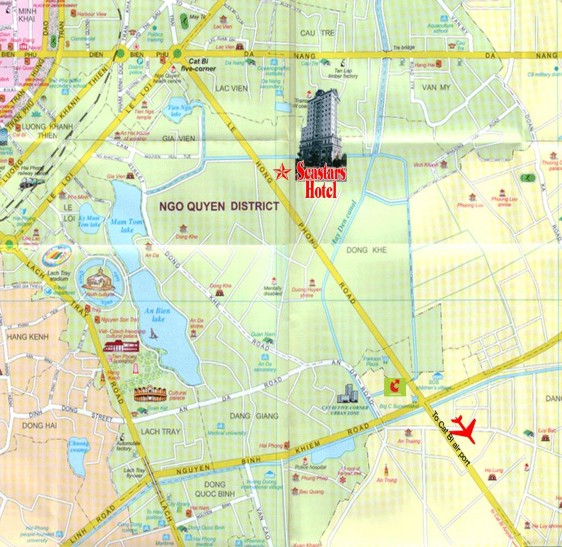 Bản đồ vị trí khách sạn Sea Star Sao Biển Toàn cảnh kiến trúc khách sạn Khu 1