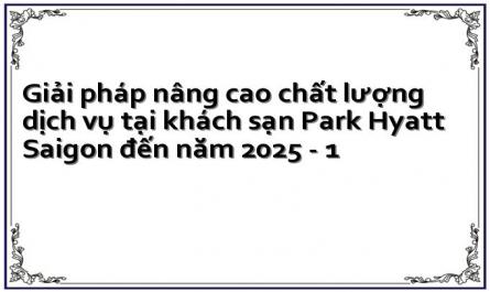 Giải pháp nâng cao chất lượng dịch vụ tại khách sạn Park Hyatt Saigon đến năm 2025 - 1
