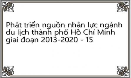 Phát triển nguồn nhân lực ngành du lịch thành phố Hồ Chí Minh giai đoạn 2013-2020 - 15