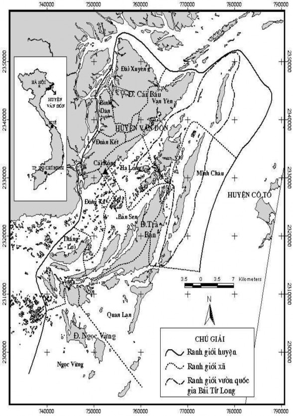 Hình 1 VQG vị trí địa lý và ranh giới hành chính VQG Bái Tử Long 1