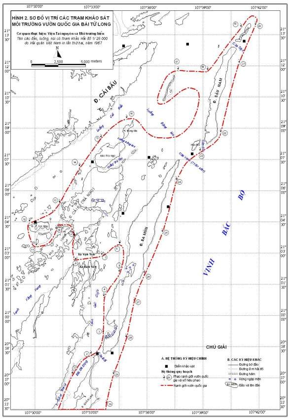 Hình 2 Vị trí các trạm khảo sát môi trường VQG Bái Tử Long CHƯƠNG 3 HIỆN 1
