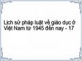 Lịch sử pháp luật về giáo dục ở Việt Nam từ 1945 đến nay - 17
