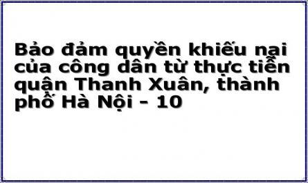 Bảo đảm quyền khiếu nại của công dân từ thực tiễn quận Thanh Xuân, thành phố Hà Nội - 10