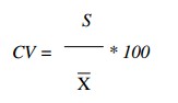 Với X là phương sai S là giá trị bình quân Nếu CV lớn nghĩa là có sự bất 2