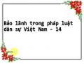 Bảo lãnh trong pháp luật dân sự Việt Nam - 14