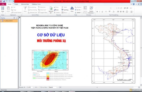 Hình 3 23 Giao diện cơ sở dữ liệu phóng xạ môi trường KẾT LUẬN VÀ KIẾN 2