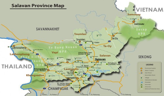 Hình 2 1 Bản đồ hành chính tỉnh Salavan Lào Về địa lý và địa hình tỉnh 1