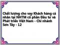 Chất lượng cho vay Khách hàng cá nhân tại NHTM cổ phần Đầu tư và Phát triển Việt Nam - Chi nhánh Sơn Tây - 12