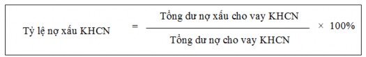 1 2 2 5 Nhóm chỉ tiêu phản ánh thu nhập sinh lời từ cho vay KHCN Chỉ số được 5