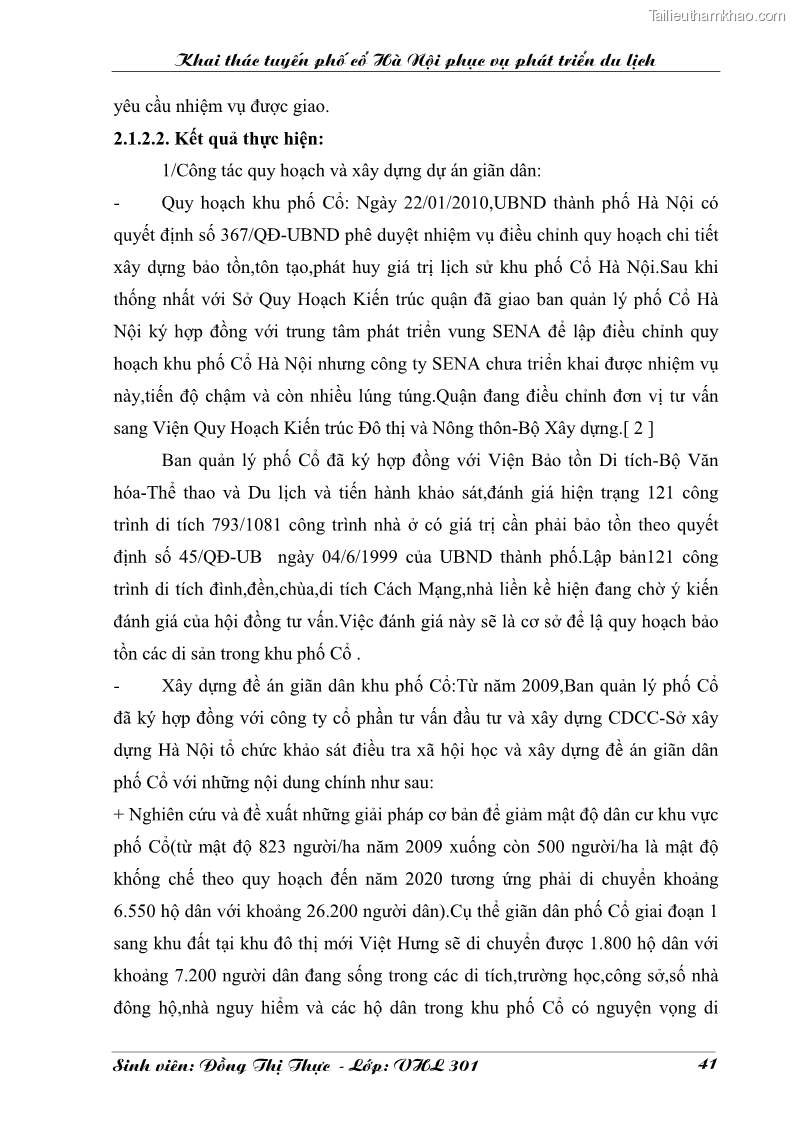 Khóa luận tốt nghiệp Văn hóa du lịch Khai thác tuyến phố cổ Hà Nội phục vụ phát triển du lịch - 6 1