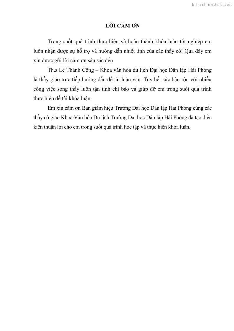Khóa luận tốt nghiệp Văn hóa du lịch Xây dựng và bán chương trình du lịch đi Lào dành cho thị trường khách Hải Dương của Công ty Cổ phần Du lịch Nữ Hoàng - 1 Trang 1