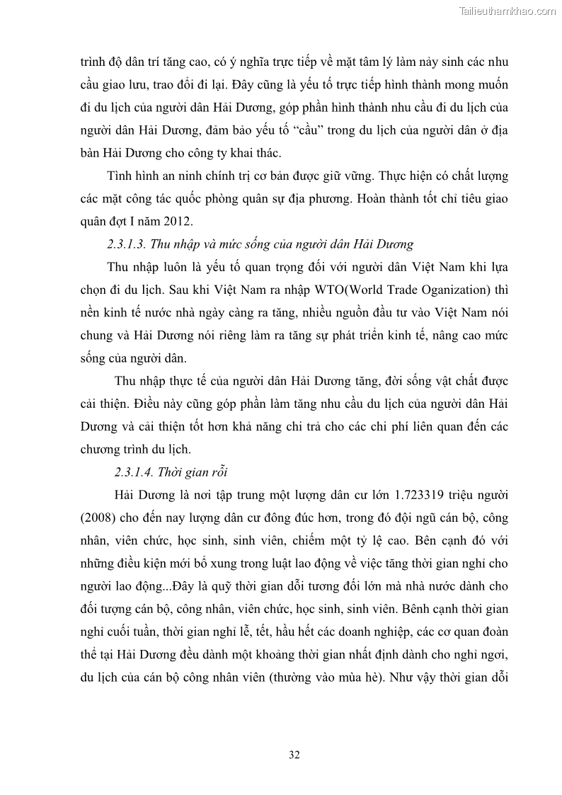 Khóa luận tốt nghiệp Văn hóa du lịch Xây dựng và bán chương trình du lịch đi Lào dành cho thị trường khách Hải Dương của Công ty Cổ phần Du lịch Nữ Hoàng - 5 Trang 1