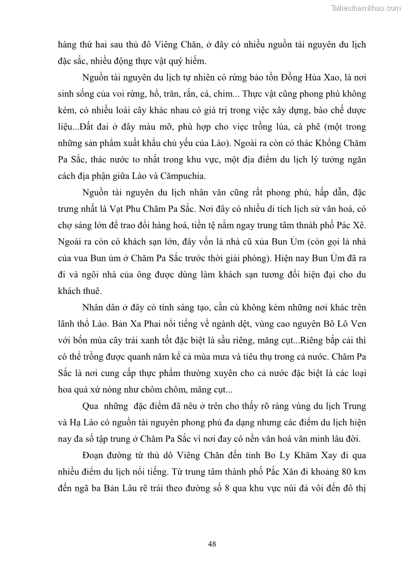 Khóa luận tốt nghiệp Văn hóa du lịch Xây dựng và bán chương trình du lịch đi Lào dành cho thị trường khách Hải Dương của Công ty Cổ phần Du lịch Nữ Hoàng - 7 Trang 1