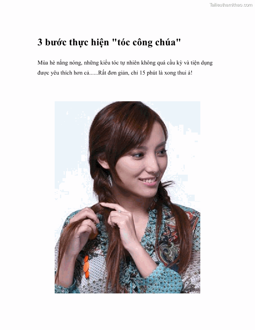 3 bước thực hiện tóc công chúa Trang 1