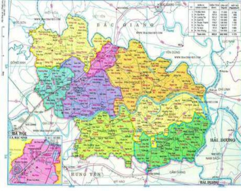 Bản đồ hành chính tỉnh Bắc Ninh 10