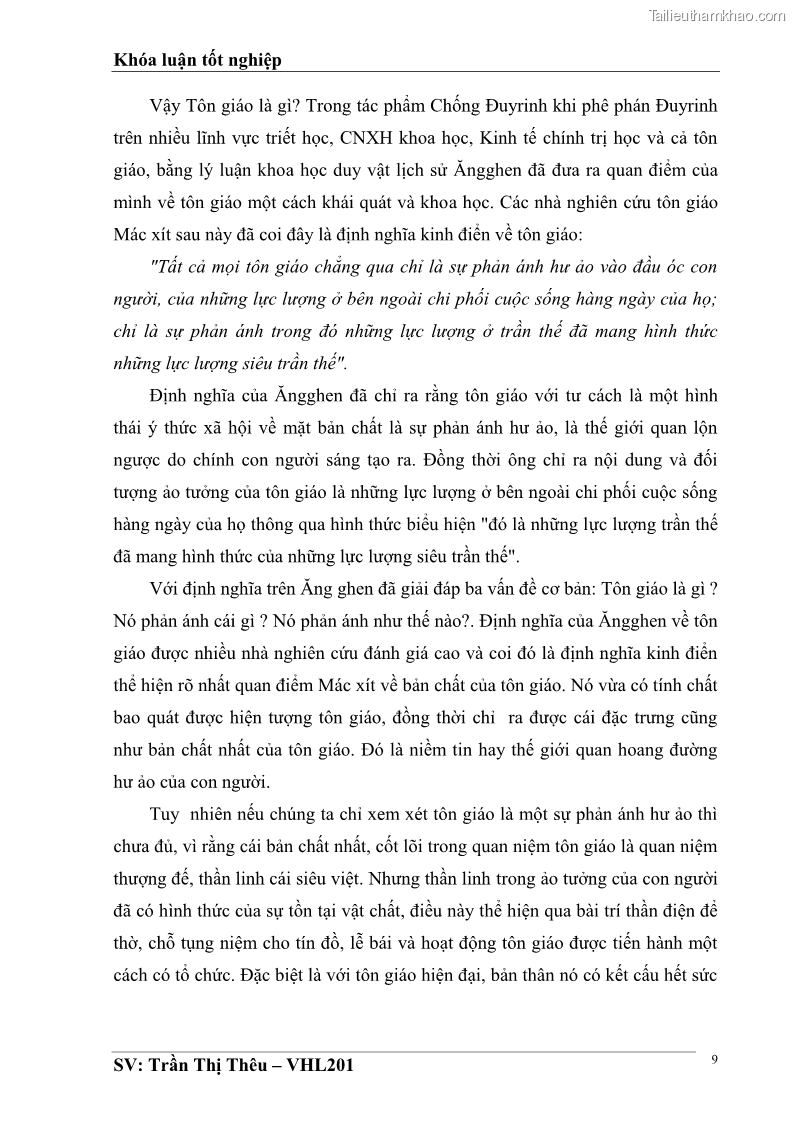Khóa luận tốt nghiệp Văn hóa du lịch Nghiên cứu tôn giáo ở đồng bằng Bắc Bộ những đề xuất nhằm gắn văn hóa tôn giáo với văn hóa du lịch - 2 Trang 9