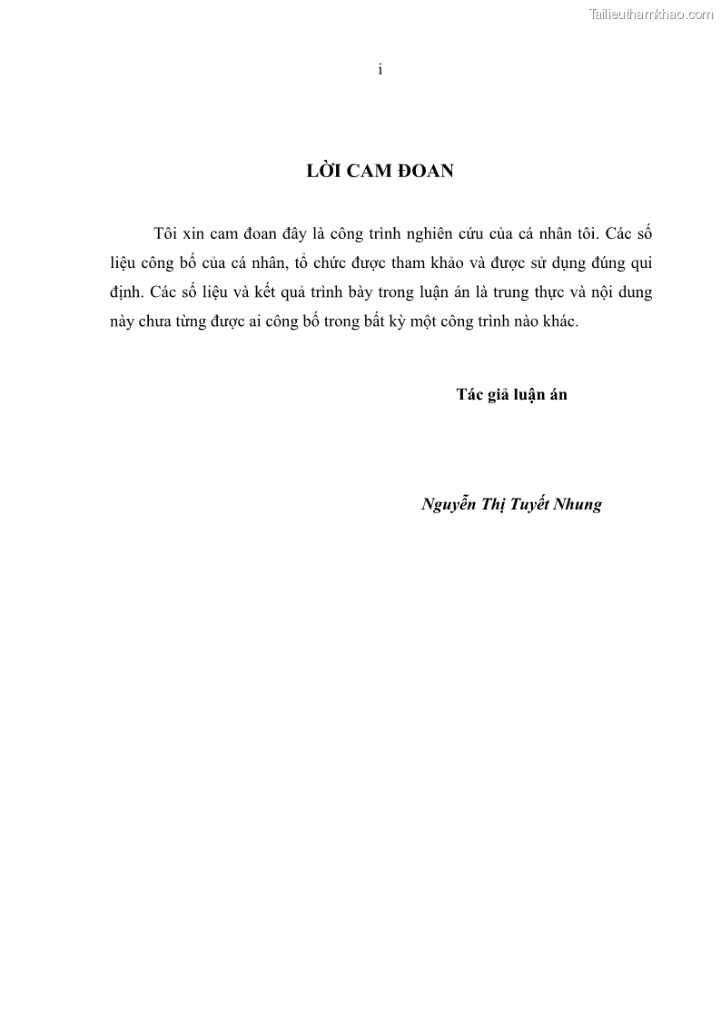 Luận án tiến sĩ kinh tế Nghiên cứu thống kê tài khoản vệ tinh du lịch ở Việt Nam - 1 Trang 1