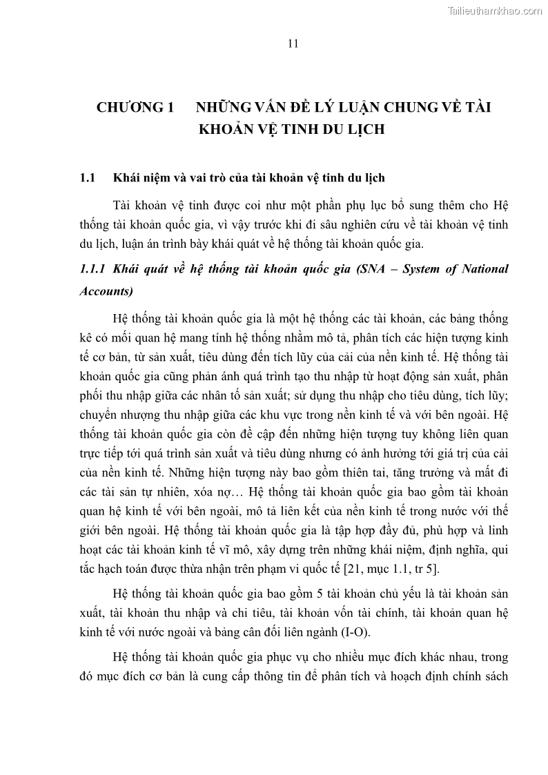 Luận án tiến sĩ kinh tế Nghiên cứu thống kê tài khoản vệ tinh du lịch ở Việt Nam - 3 Trang 17