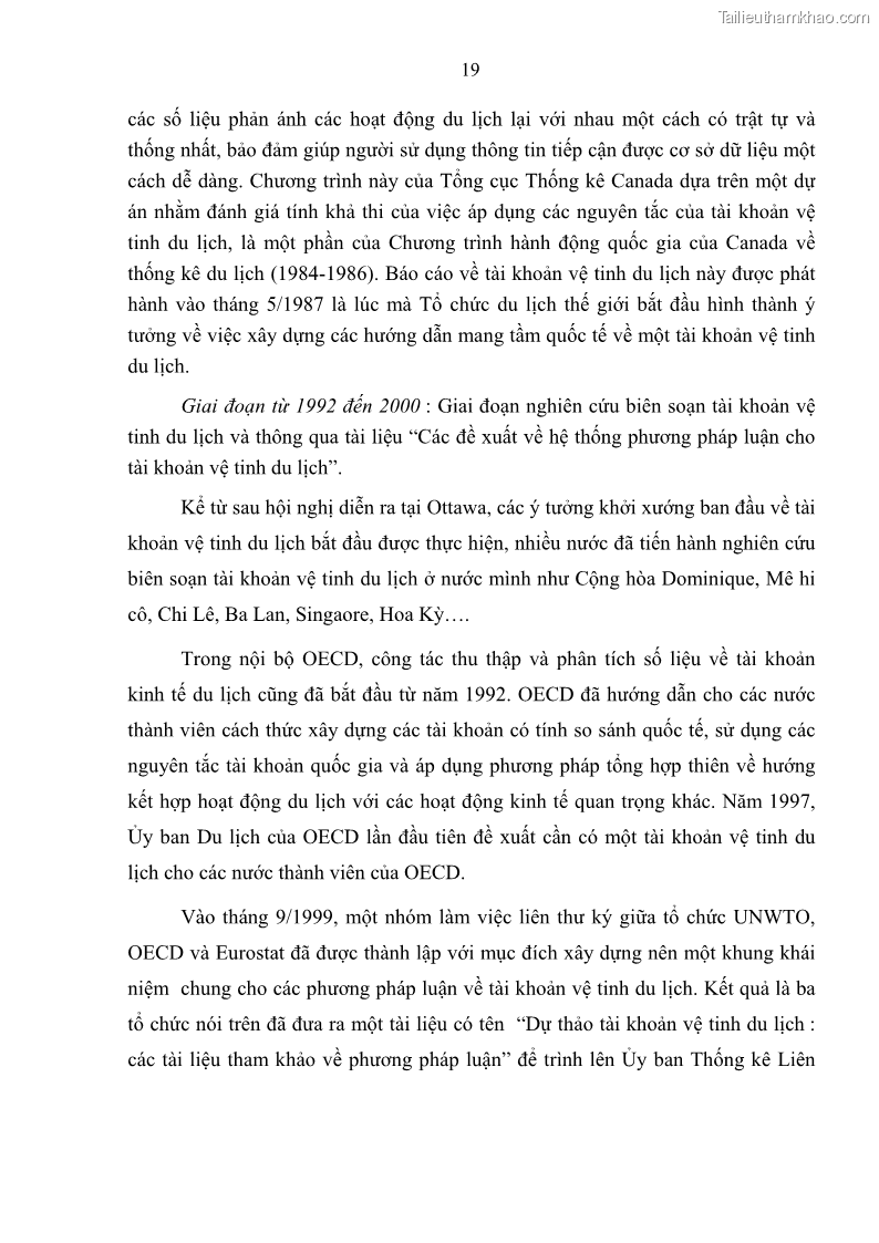 Luận án tiến sĩ kinh tế Nghiên cứu thống kê tài khoản vệ tinh du lịch ở Việt Nam - 4 Trang 25