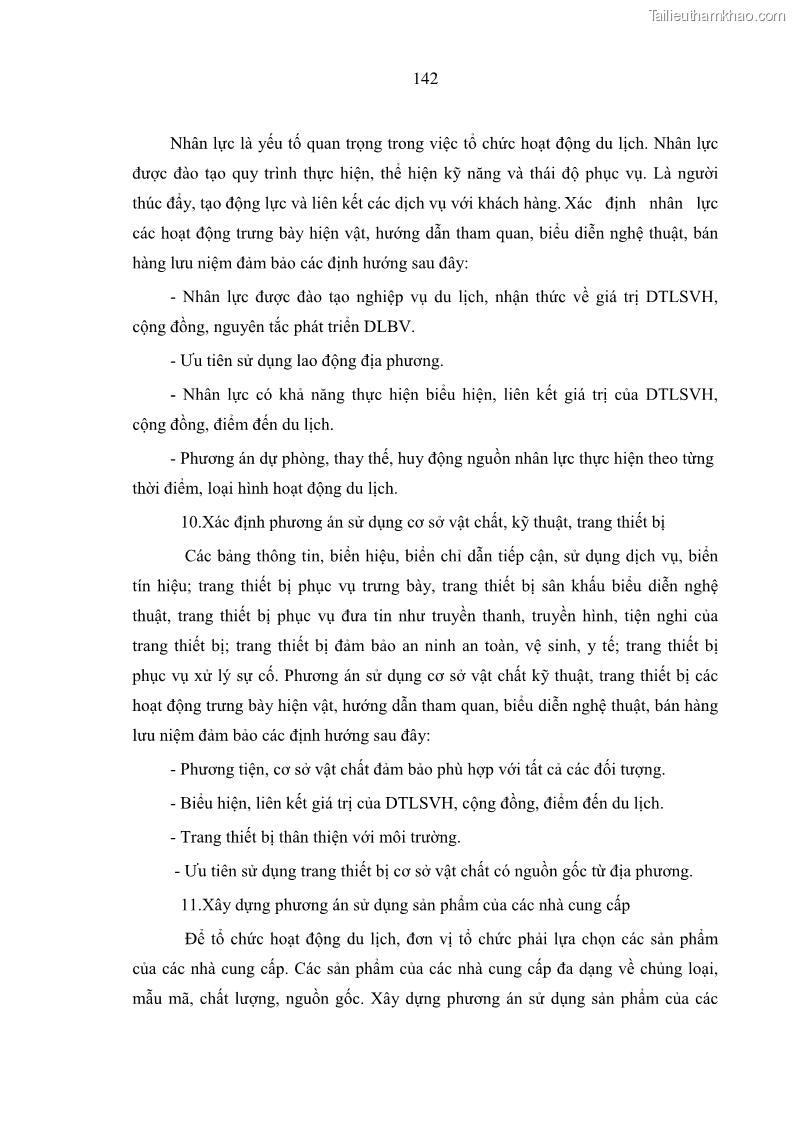 Luận án tiến sĩ kinh tế Tổ chức các hoạt động du lịch tại một số di tích lịch sử văn hóa quốc gia của Hà Nội theo hướng phát triển bền vững - 20 Trang 153