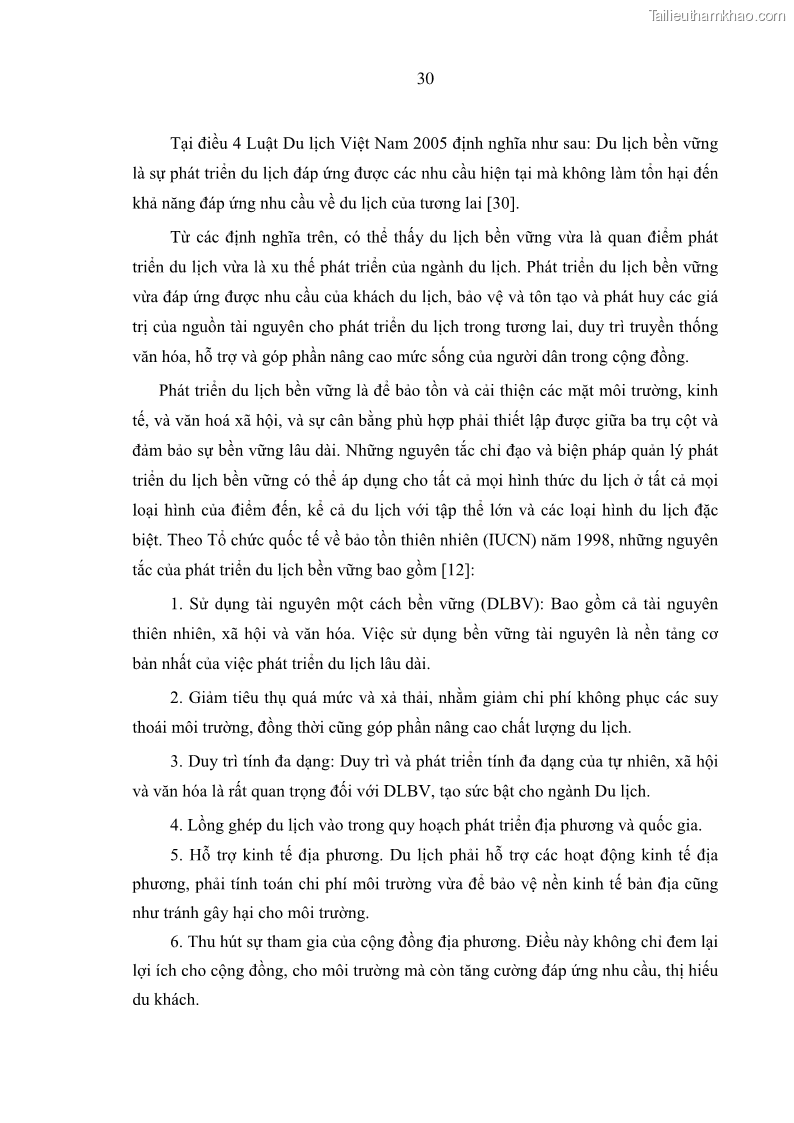 Luận án tiến sĩ kinh tế Tổ chức các hoạt động du lịch tại một số di tích lịch sử văn hóa quốc gia của Hà Nội theo hướng phát triển bền vững - 6 Trang 41