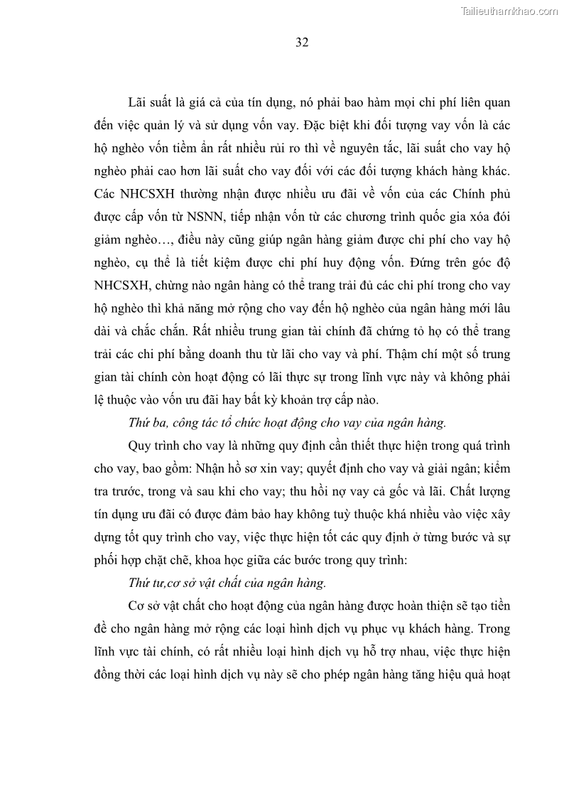 Luận văn Thạc sĩ Kinh tế Chất lượng cho vay hộ nghèo tại Ngân hàng Chính sách xã hội Việt Nam - Chi nhánh Bắc Ninh - 6 Trang 41