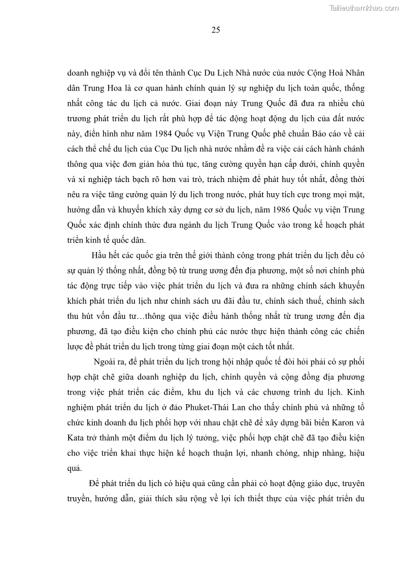 Luận văn Thạc sĩ Kinh tế Phát triển du lịch thành phố Hồ Chí Minh trong hội nhập quốc tế giai đoạn 2016 - 2025 - 5 Trang 33