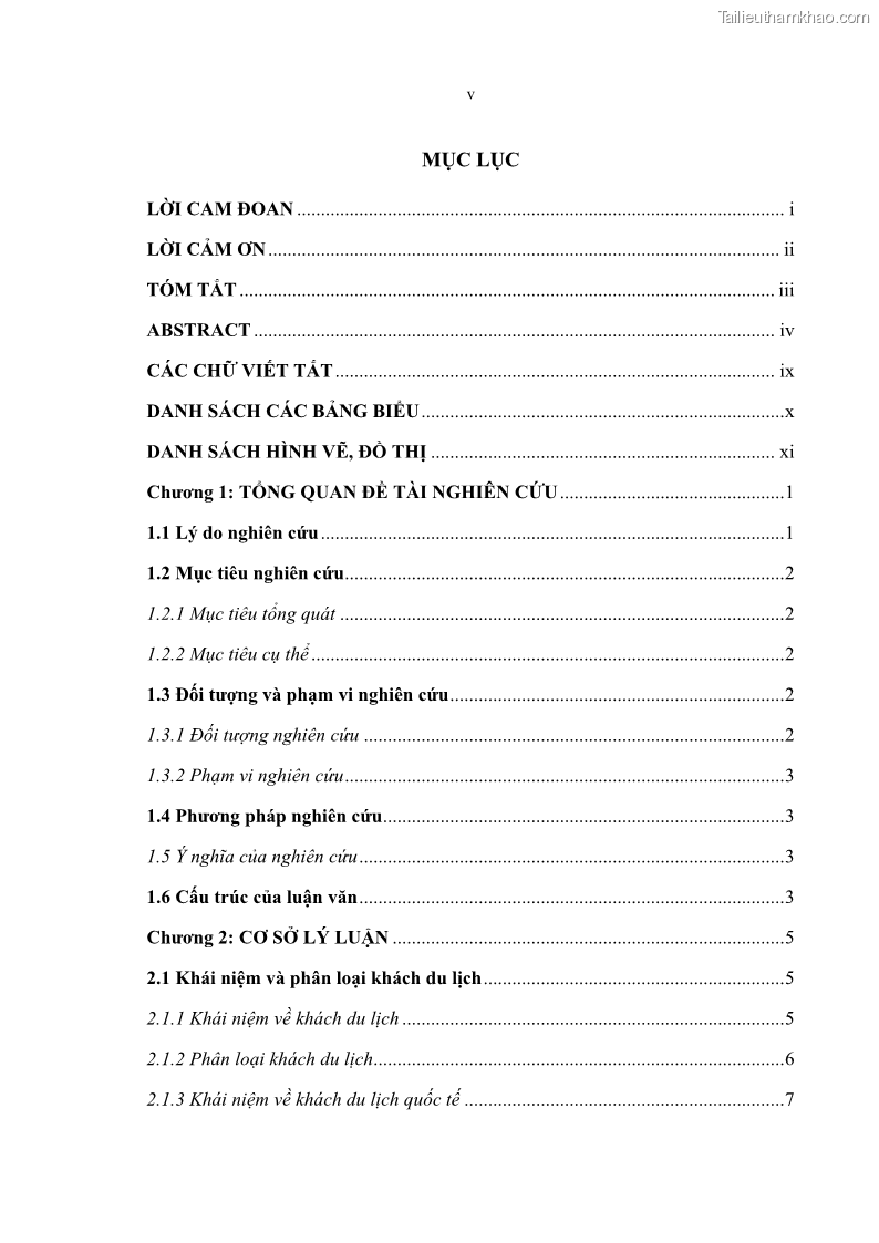 Luận văn Thạc sĩ Quản trị dịch vụ du lịch và lữ hành Nghiên cứu các yếu tố ảnh hưởng đến sự quay lại của khách du lịch quốc tế tại thành phố Hồ Chí Minh - 2 Trang 9