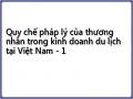 Quy chế pháp lý của thương nhân trong kinh doanh du lịch tại Việt Nam