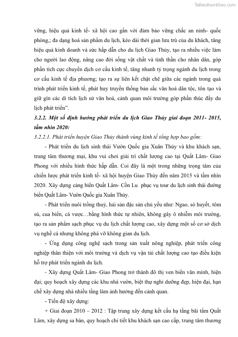 Khóa luận tốt nghiệp Văn hóa du lịch Nghiên cứu những điều kiện phát triển du lịch huyện Giao Thủy, tỉnh Nam Định - 10 Trang 73