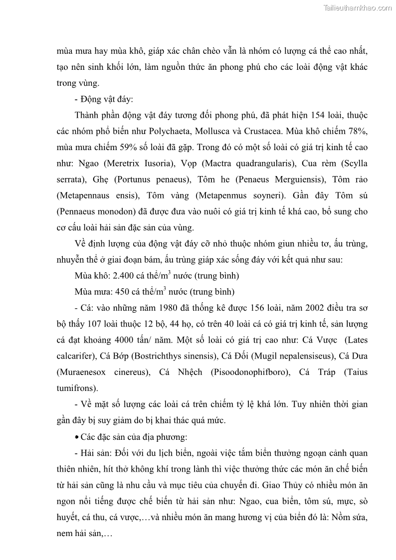 Khóa luận tốt nghiệp Văn hóa du lịch Nghiên cứu những điều kiện phát triển du lịch huyện Giao Thủy, tỉnh Nam Định - 7 Trang 49