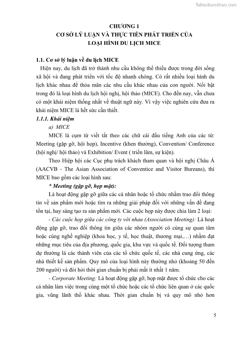 Khóa luận tốt nghiệp Văn hóa du lịch Tìm hiểu hoạt động kinh doanh loại hình du lịch MICE tại Pearl River - 2 Trang 9