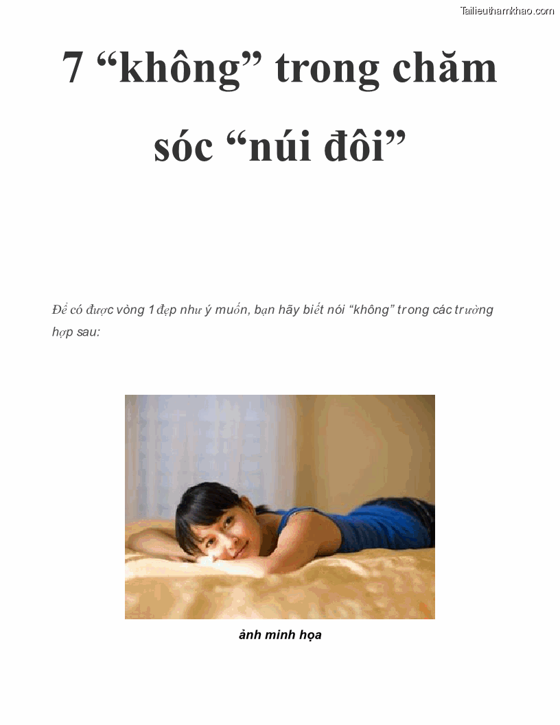 7 không trong chăm sóc núi đôi