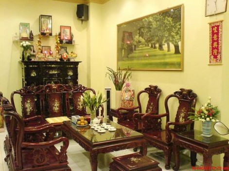 Trang trí trong ngôi nhà hiện đại của người dân làng Mái Một kiểu nhà mới 7