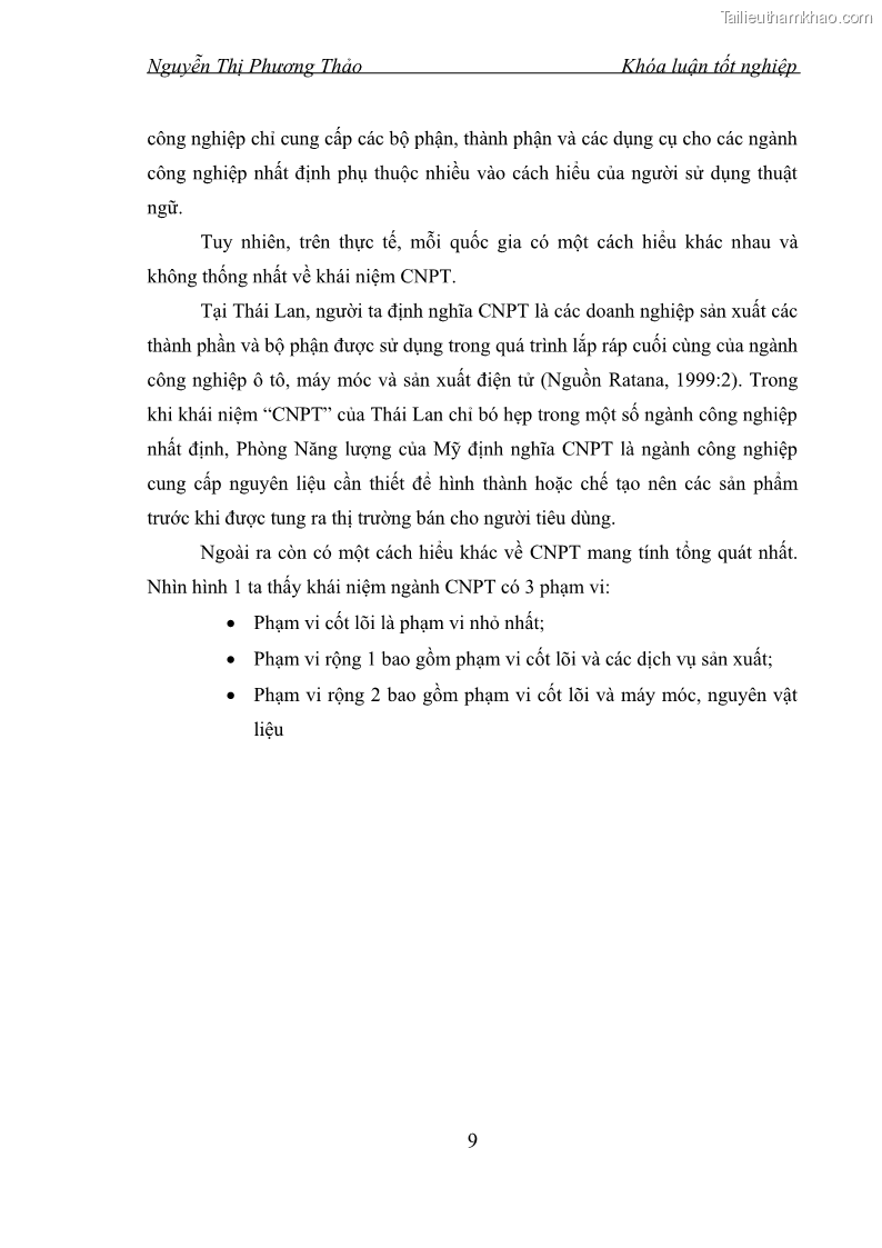 Khóa luận tốt nghiệp Phát triển công nghiệp phụ trợ nhằm tăng cường thu hút đầu tư trực tiếp nước ngoài vào Việt Nam - 2 Trang 9
