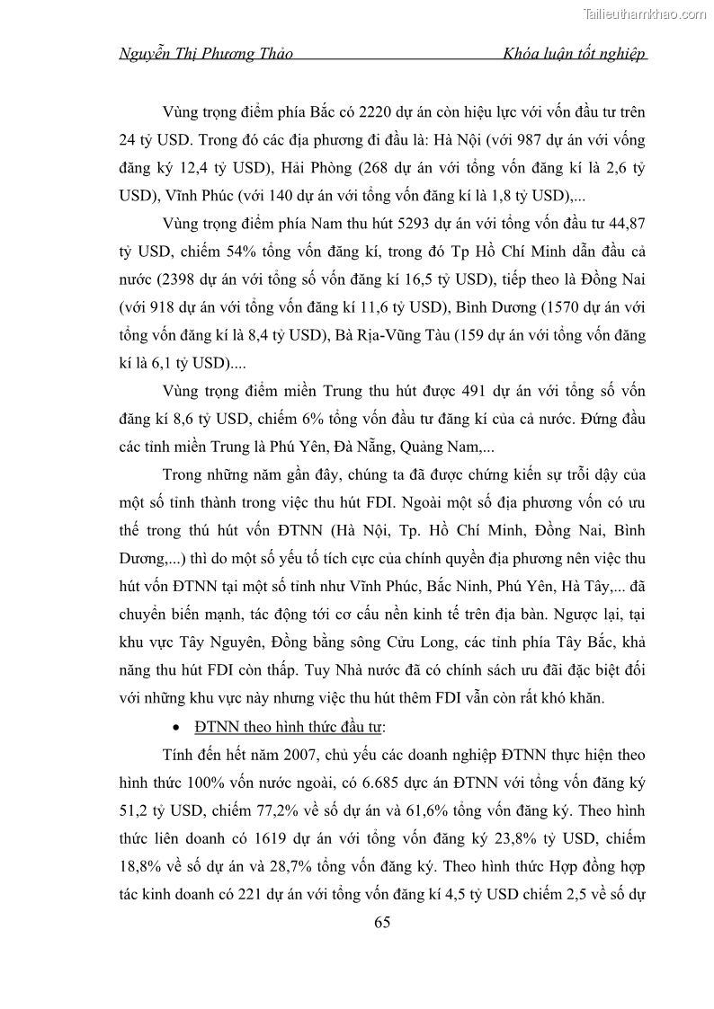 Khóa luận tốt nghiệp Phát triển công nghiệp phụ trợ nhằm tăng cường thu hút đầu tư trực tiếp nước ngoài vào Việt Nam - 9 Trang 65