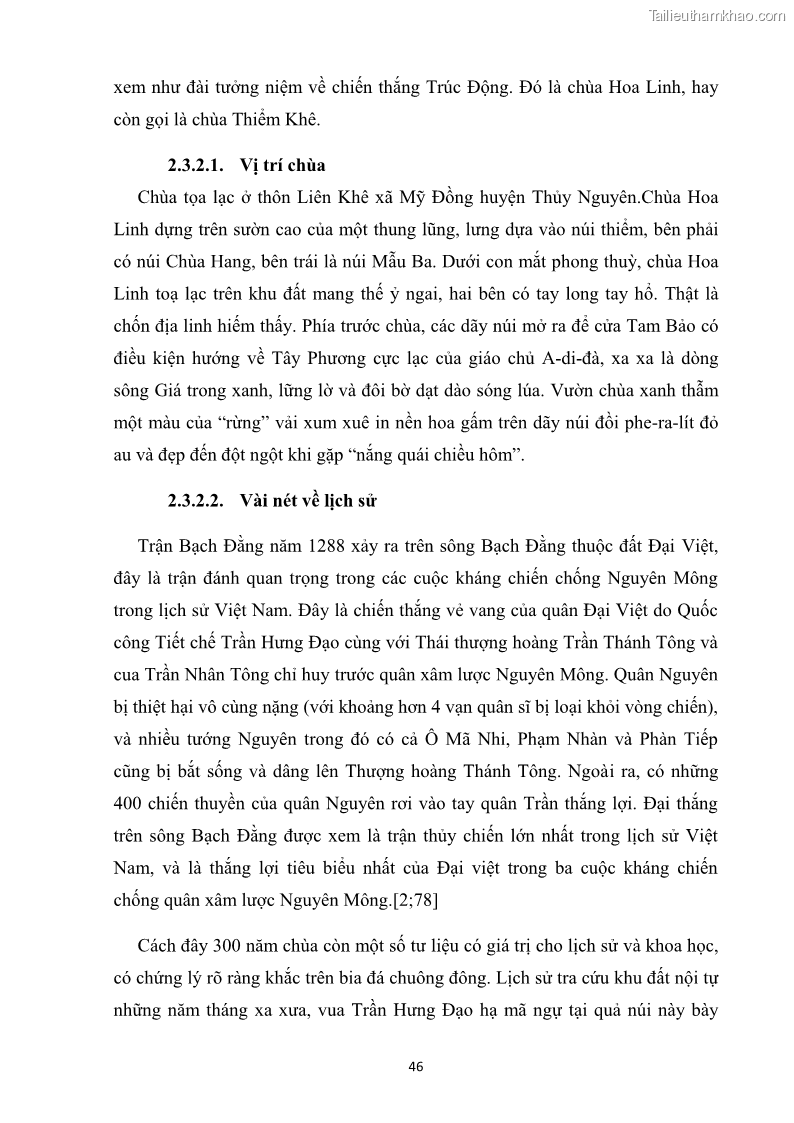 Khóa luận tốt nghiệp Văn hóa du lịch Khai thác giá trị hệ thống chùa Thủy Nguyên phục vụ phát triển du lịch - 7 Trang 49