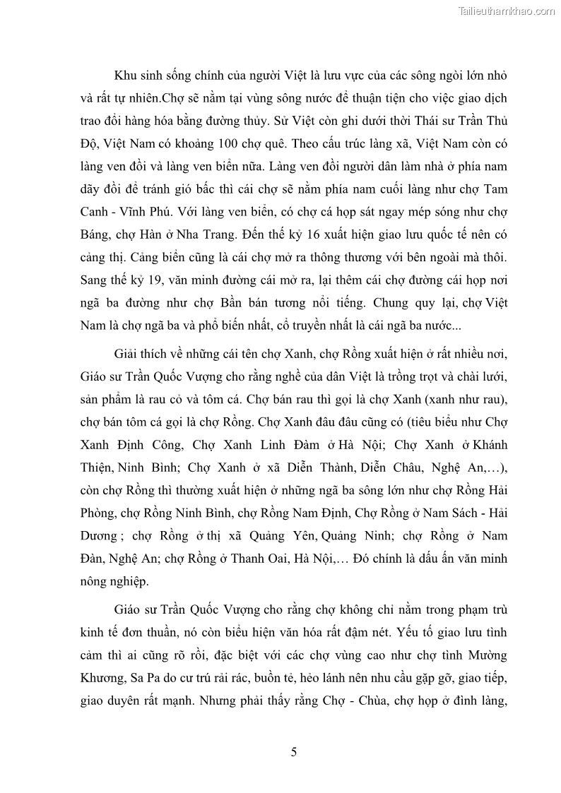 Khóa luận tốt nghiệp Văn hóa du lịch Nghiên cứu khai thác chợ Hải Phòng phục vụ phát triển loại hình du lịch chợ - 2 Trang 9