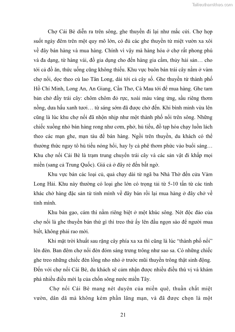 Khóa luận tốt nghiệp Văn hóa du lịch Nghiên cứu khai thác chợ Hải Phòng phục vụ phát triển loại hình du lịch chợ - 4 Trang 25